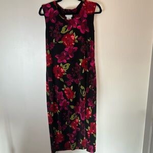 Vintage 90s White Stag Floral Dress Women’s Large